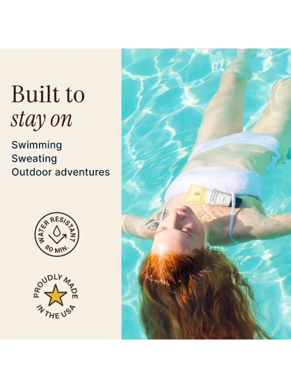 SPF 50 Mineral Zinc Oxide Sunscreen - Reef Safe, Organic, Non-Toxic for Kids